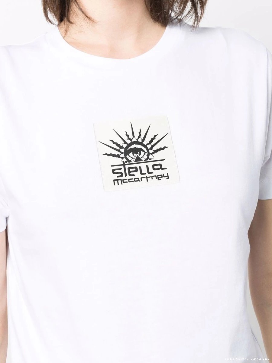 Cheap Women McCartney logo-patch cotton Stella T-shirt 0422